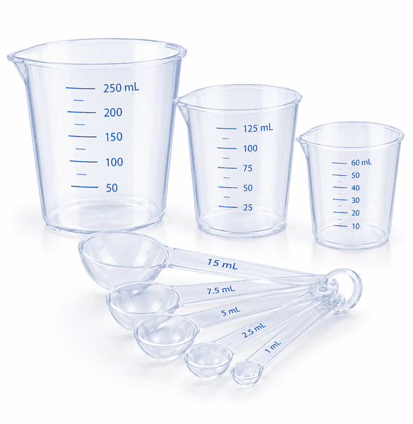 Measuring cups and spoons